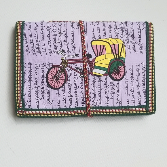 Hand Crafted Other - Handmade Tuk Tuk 3 Wheeled Bike Purple Journal
